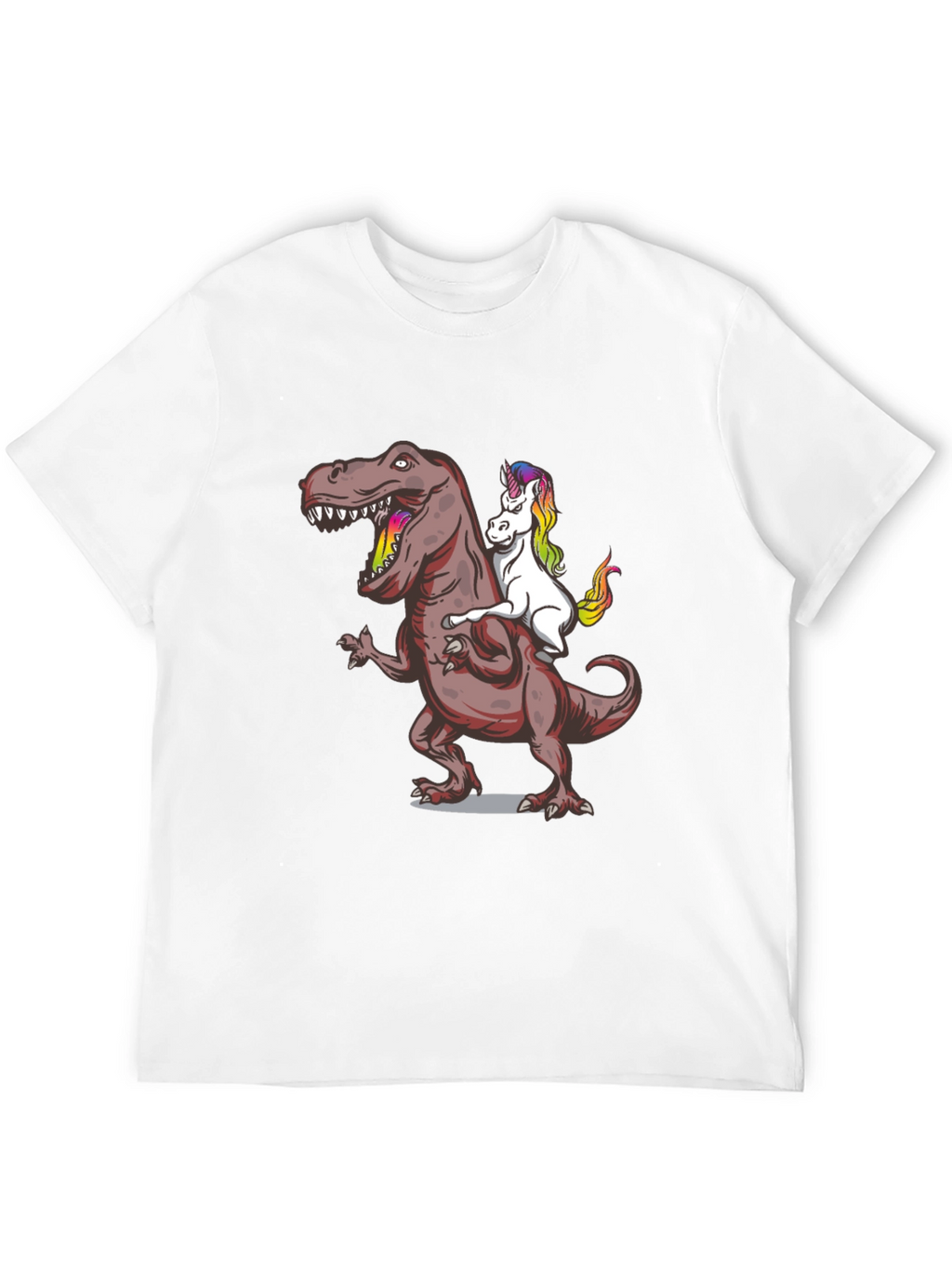 Dino Rider T-Shirt: Unicorn Riding T-Rex