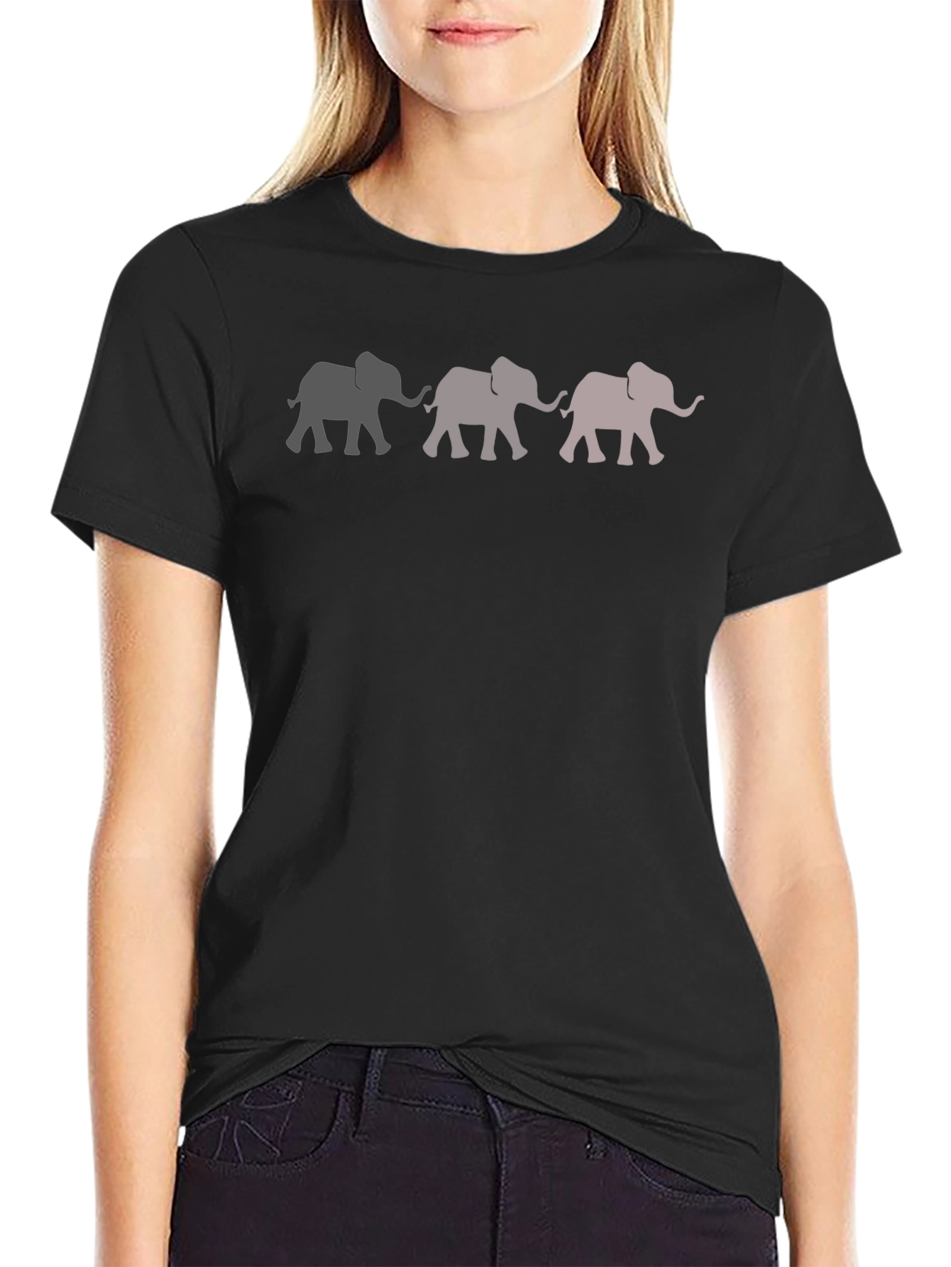 Elephant Parade Graphic Tee - Stylish Mens Black T-Shirt