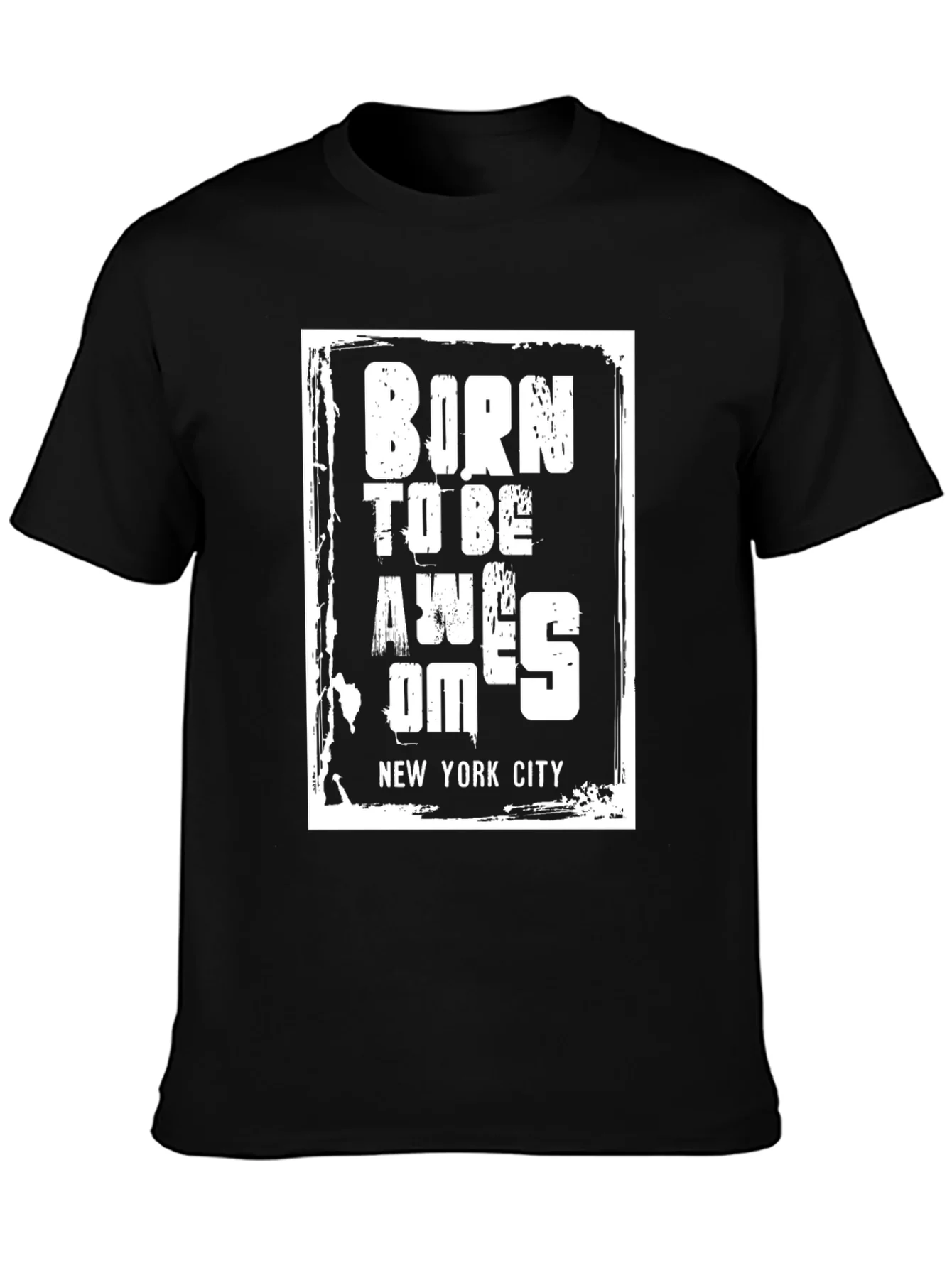 Born to Be Awesome New York City Black Tee
