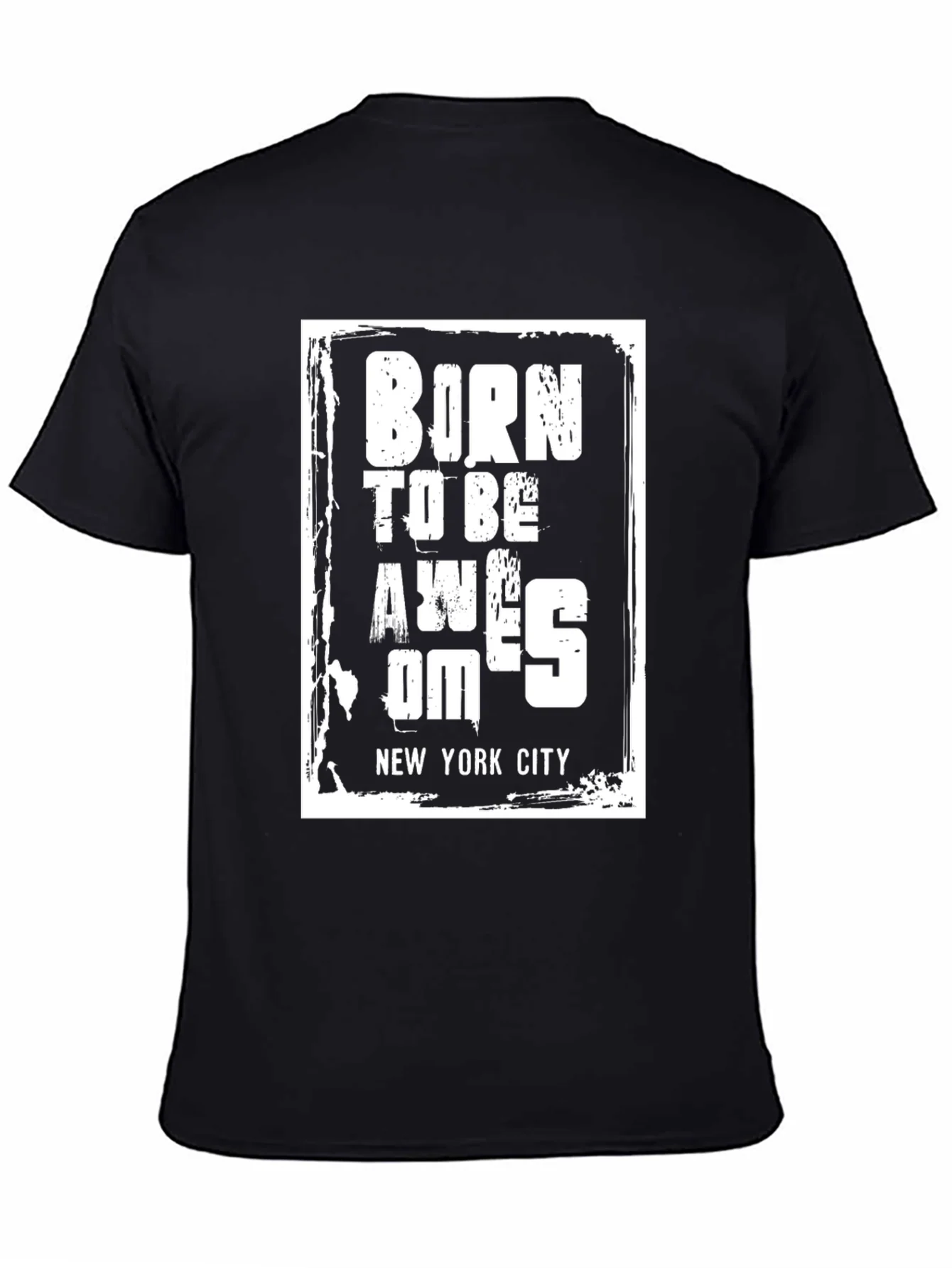 Born to Be Awesome New York City Black Tee