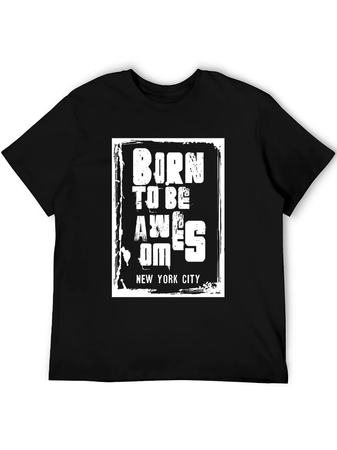 Born to Be Awesome New York City Black Tee