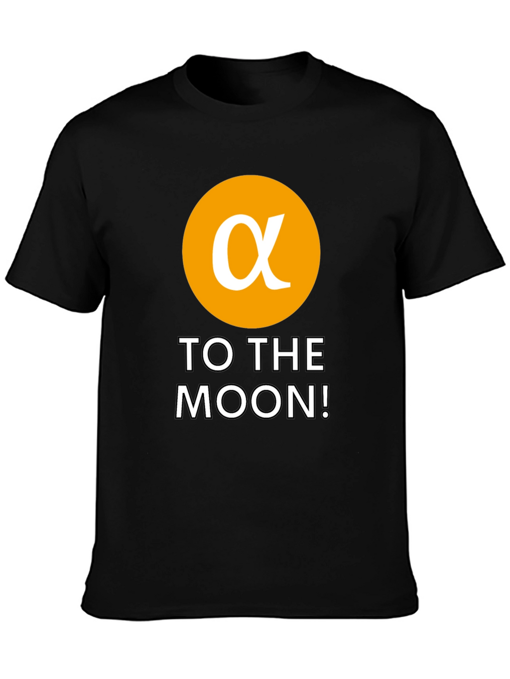 Alpha Crypto To The Moon Black T-Shirt