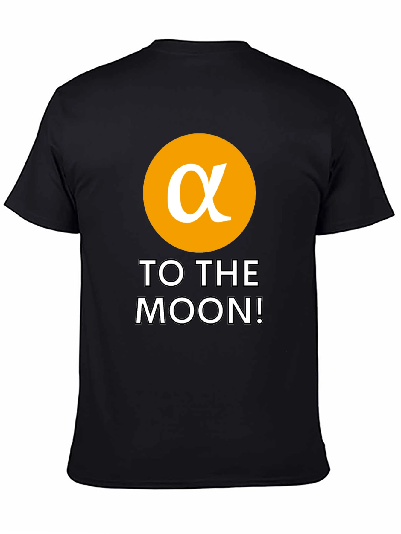 Alpha Crypto To The Moon Black T-Shirt