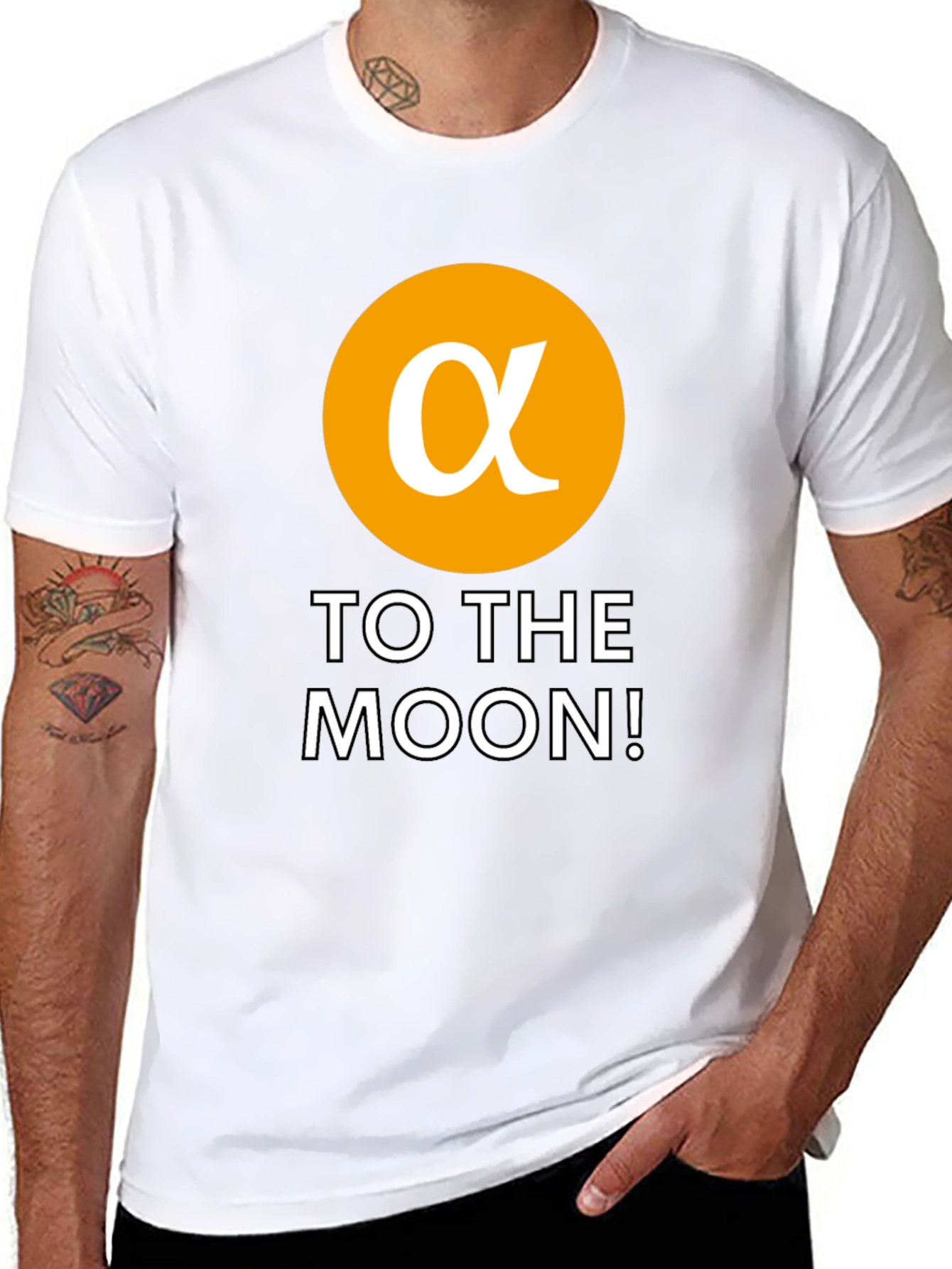 Alpha Crypto To The Moon Black T-Shirt