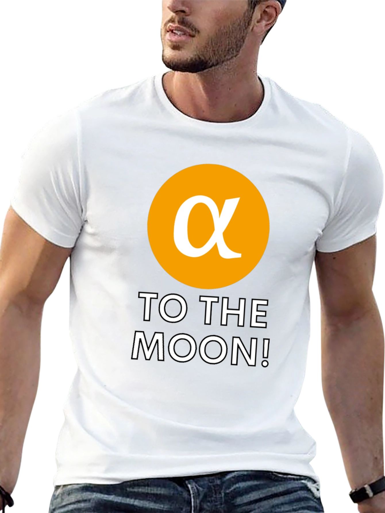 Alpha Crypto To The Moon Black T-Shirt