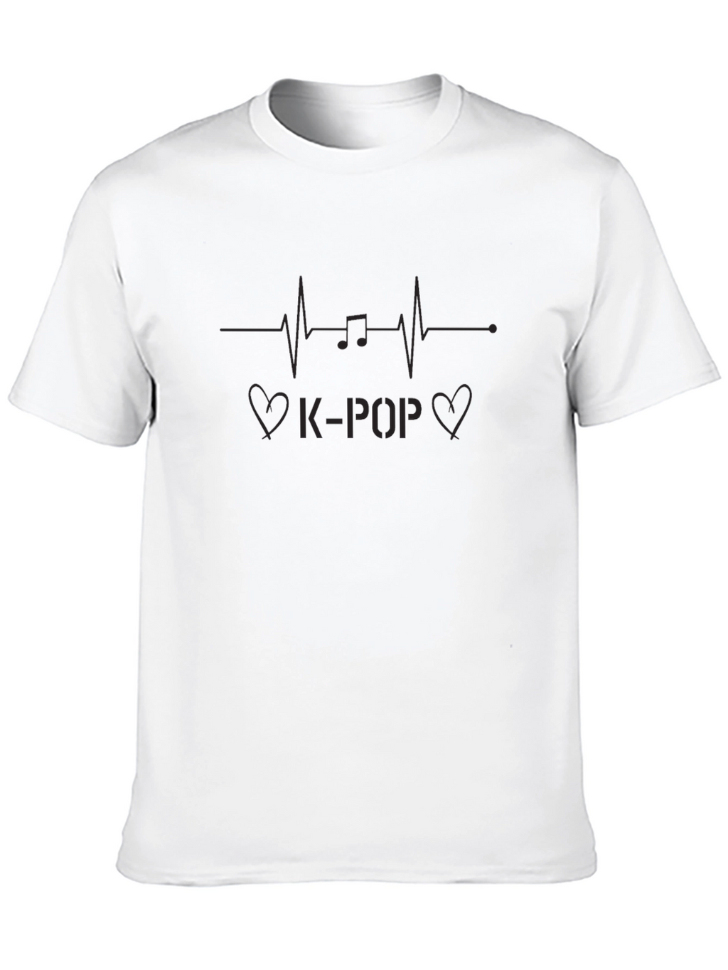 K-Pop Heartbeat Graphic Tee - Trendy Music Lover Shirt
