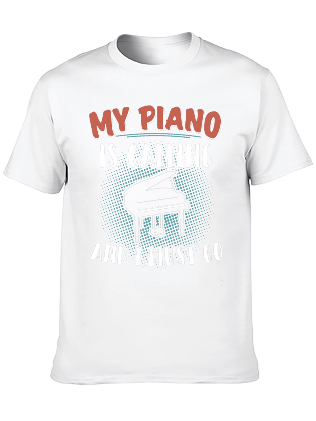 My Piano Is Calling Black T-Shirt