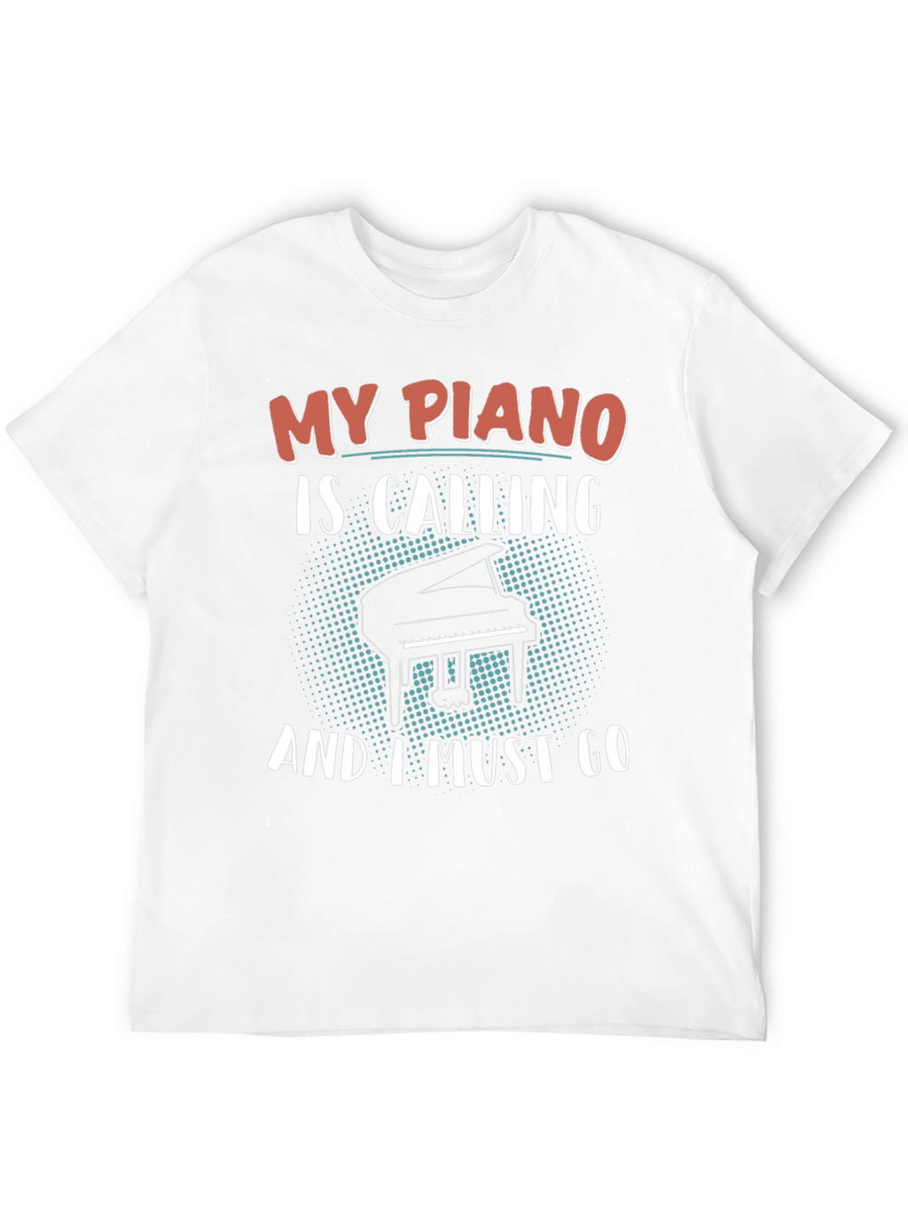 My Piano Is Calling Black T-Shirt