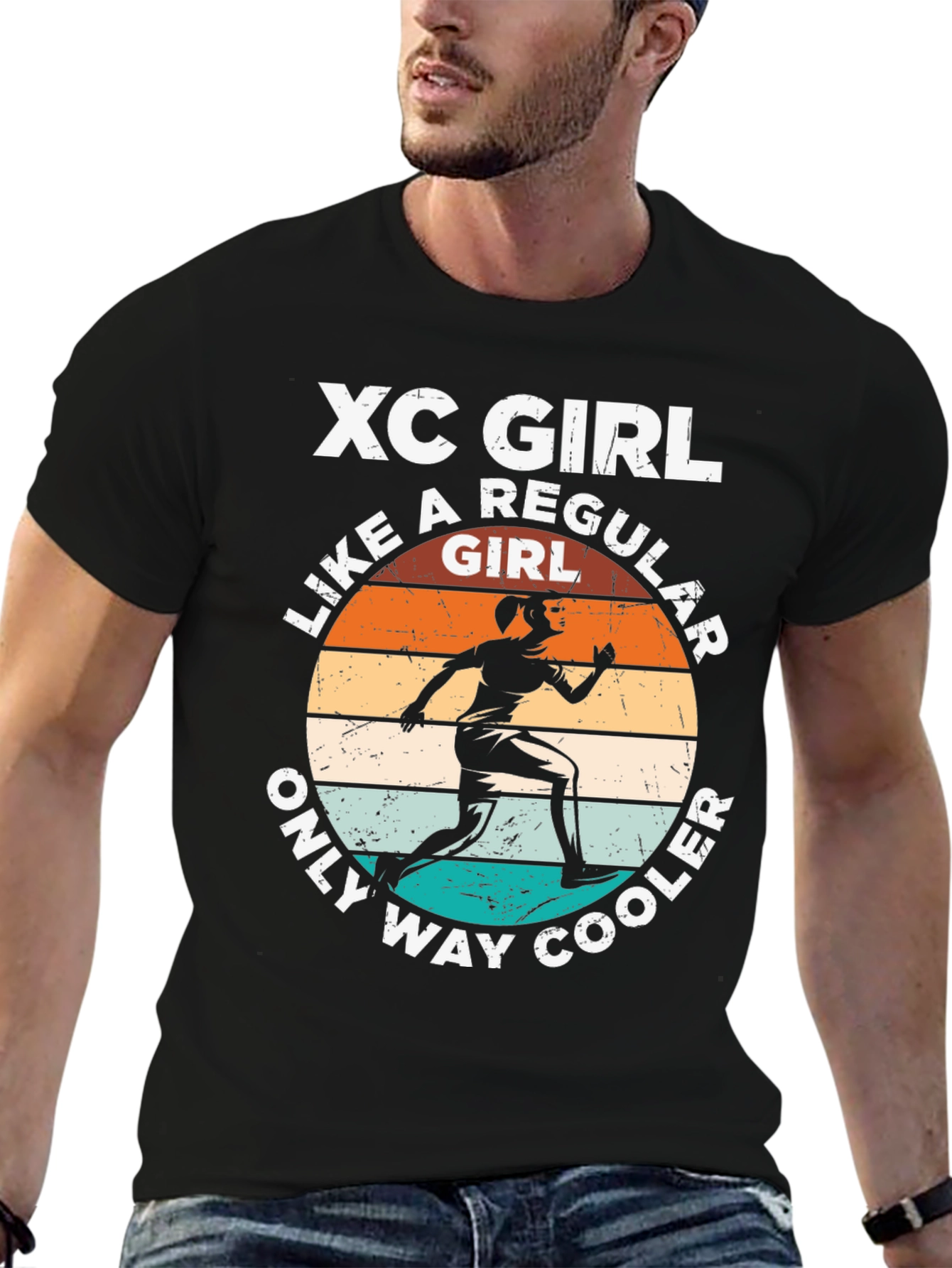 XC Girl Running T-Shirt - Cool Runner Gift
