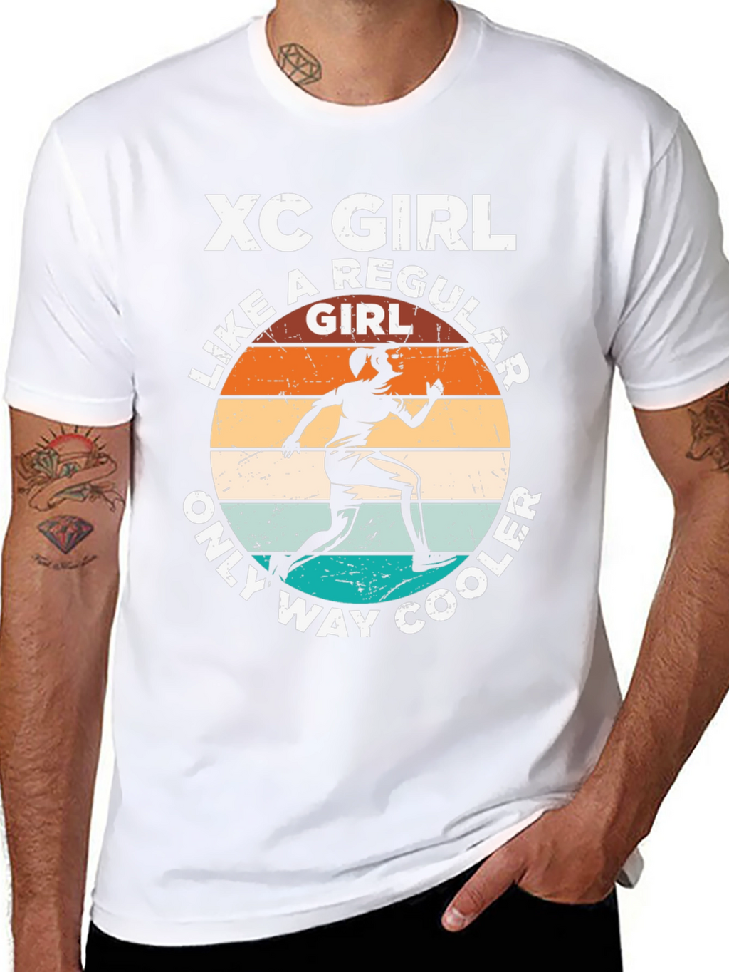 XC Girl Running T-Shirt - Cool Runner Gift