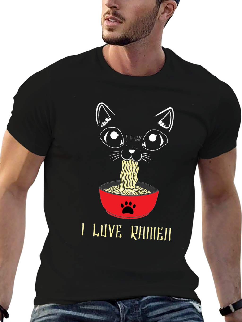 I Love Ramen Cat T-Shirt