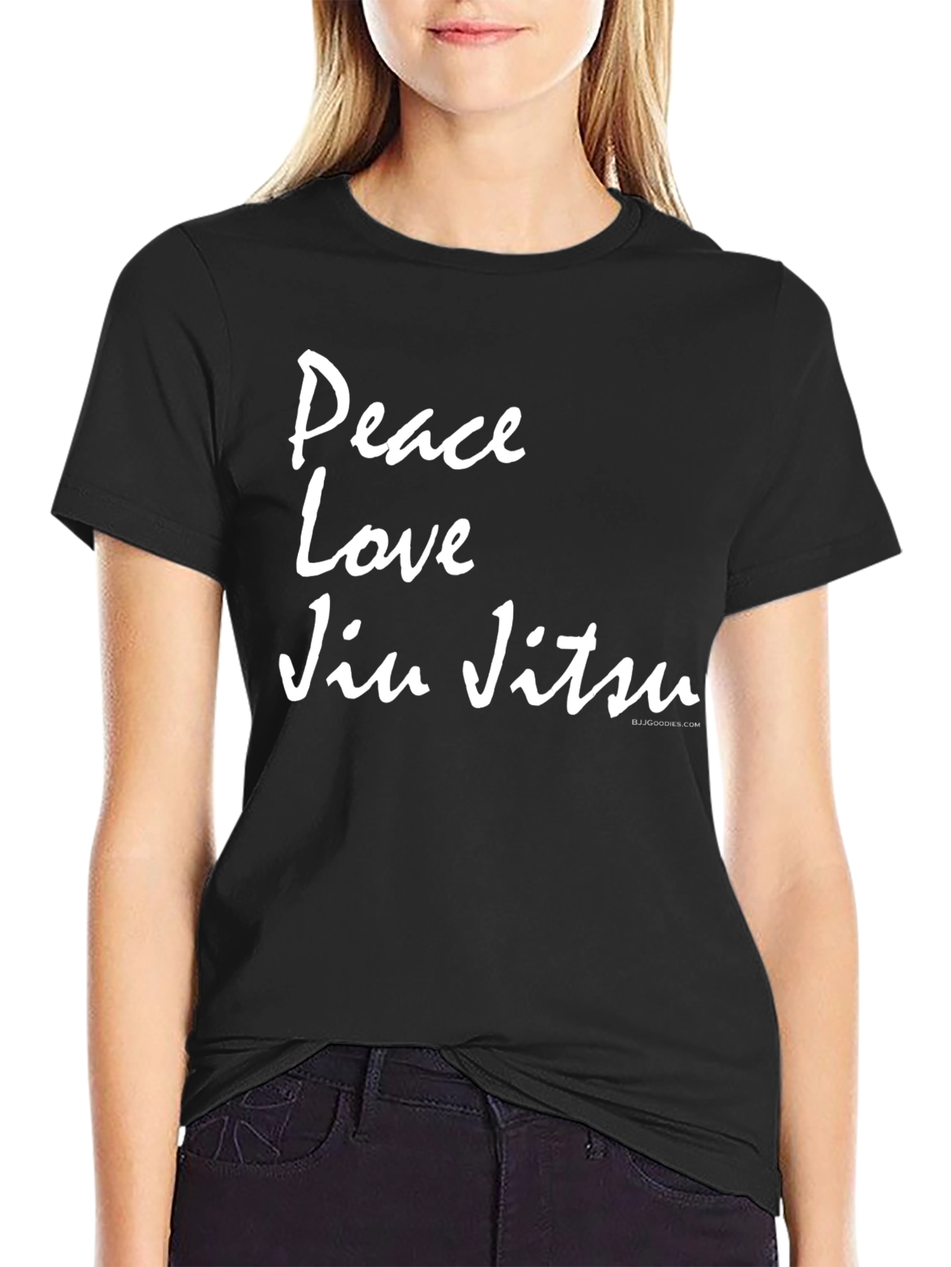Peace Love Jiu Jitsu Black T-Shirt