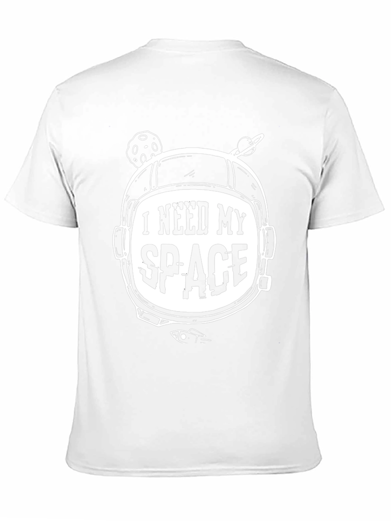 I Need My Space Black T-Shirt - Astronaut Design