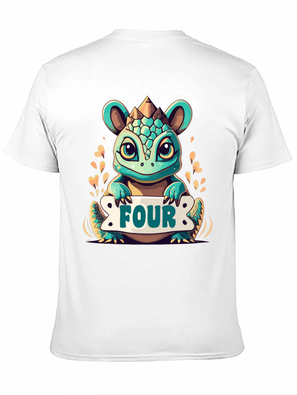 Cute 4th Birthday Dinosaur T-Shirt for Kids
