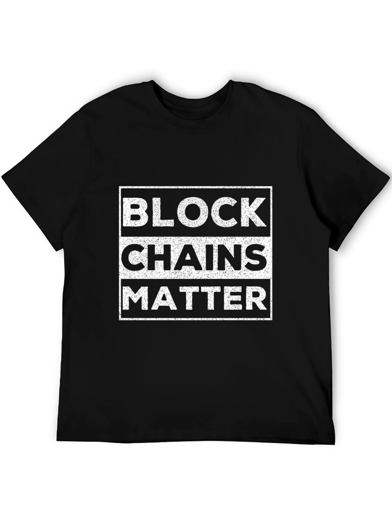 Block Chains Matter Graphic Tee - Soft Cotton Casual T-Shirt