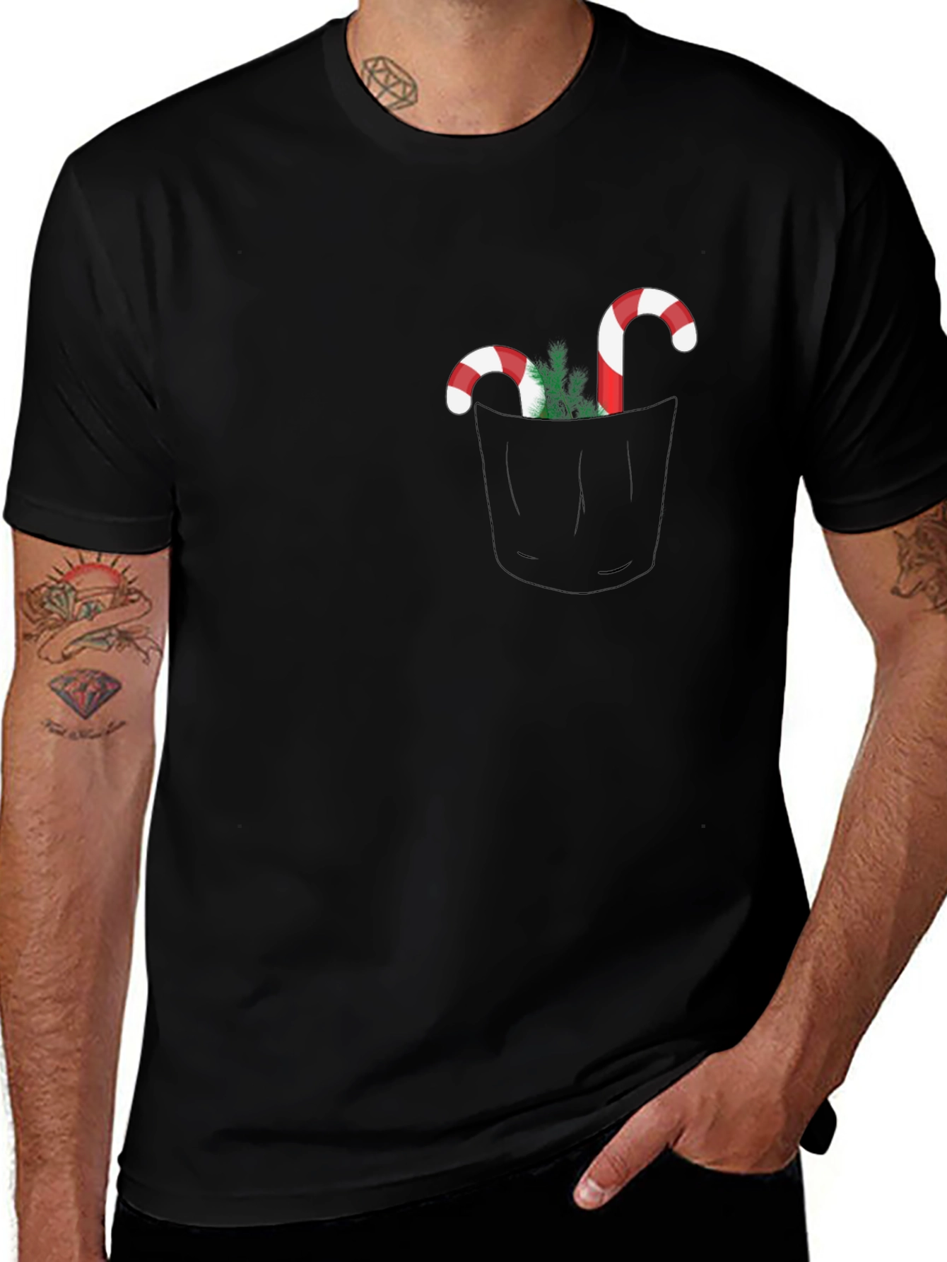 Festive Holiday Pocket T-Shirt