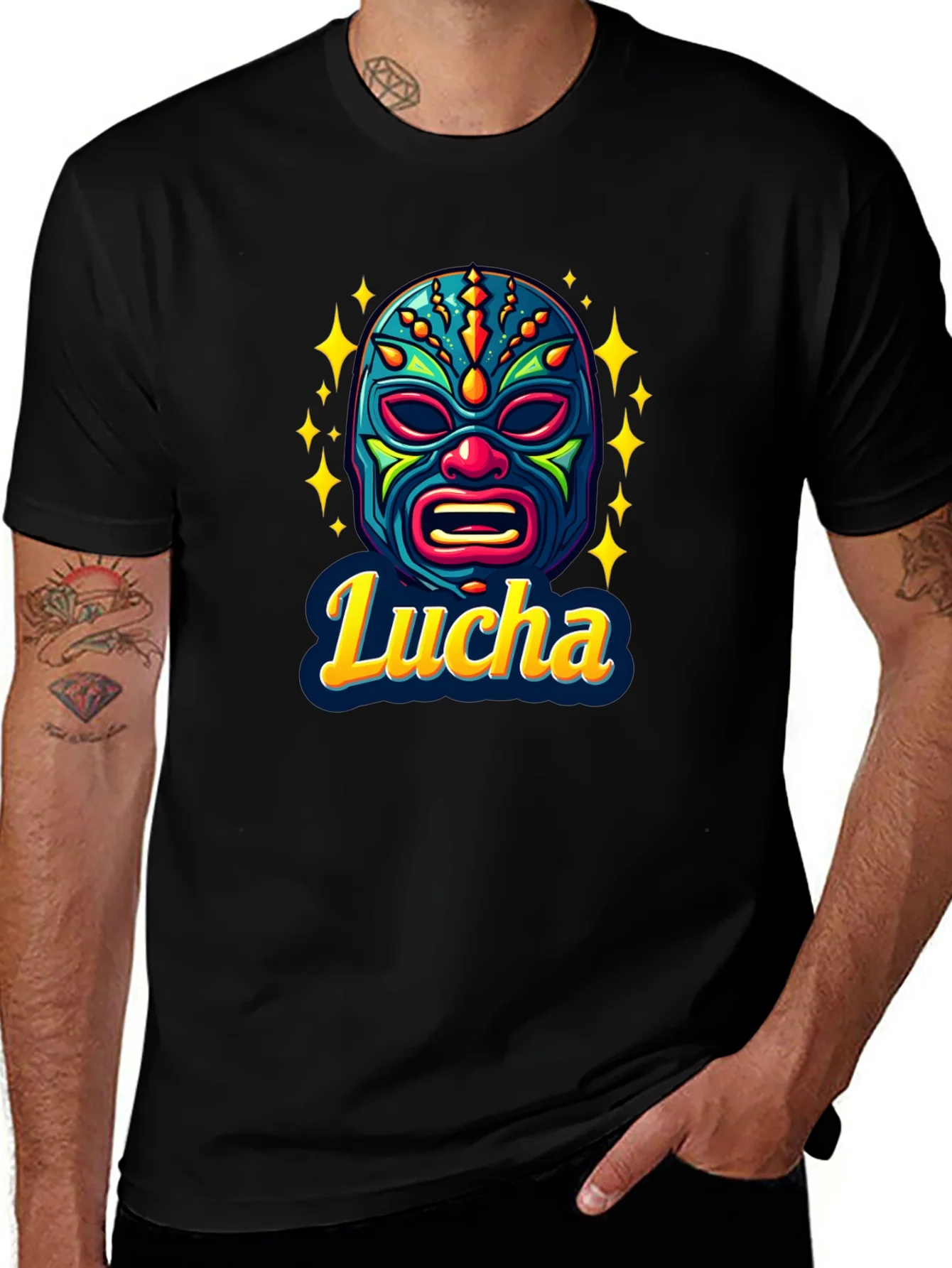 Lucha Libre Mask Graphic T-Shirt