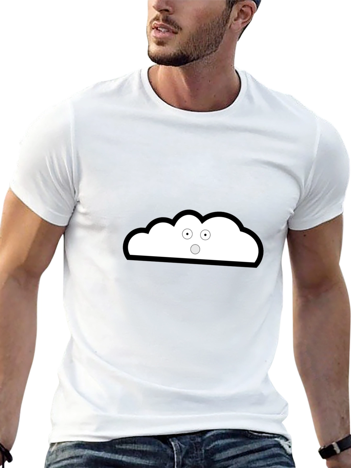 Cloud Graphic Black T-Shirt - Unique Style