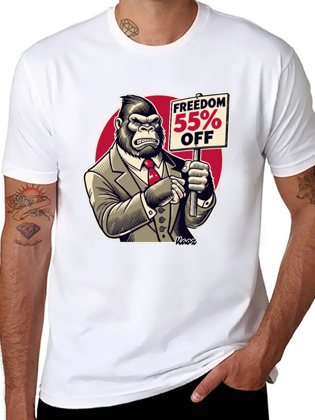 Freedom 55% Off Gorilla Graphic Tee
