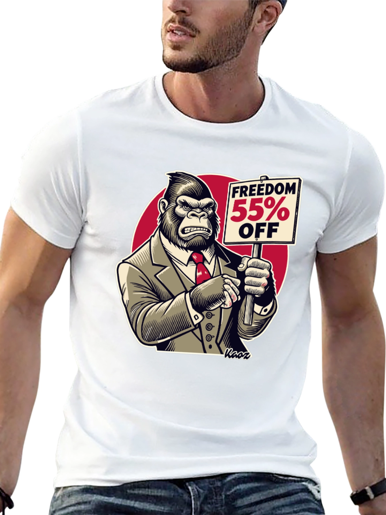 Freedom 55% Off Gorilla Graphic Tee