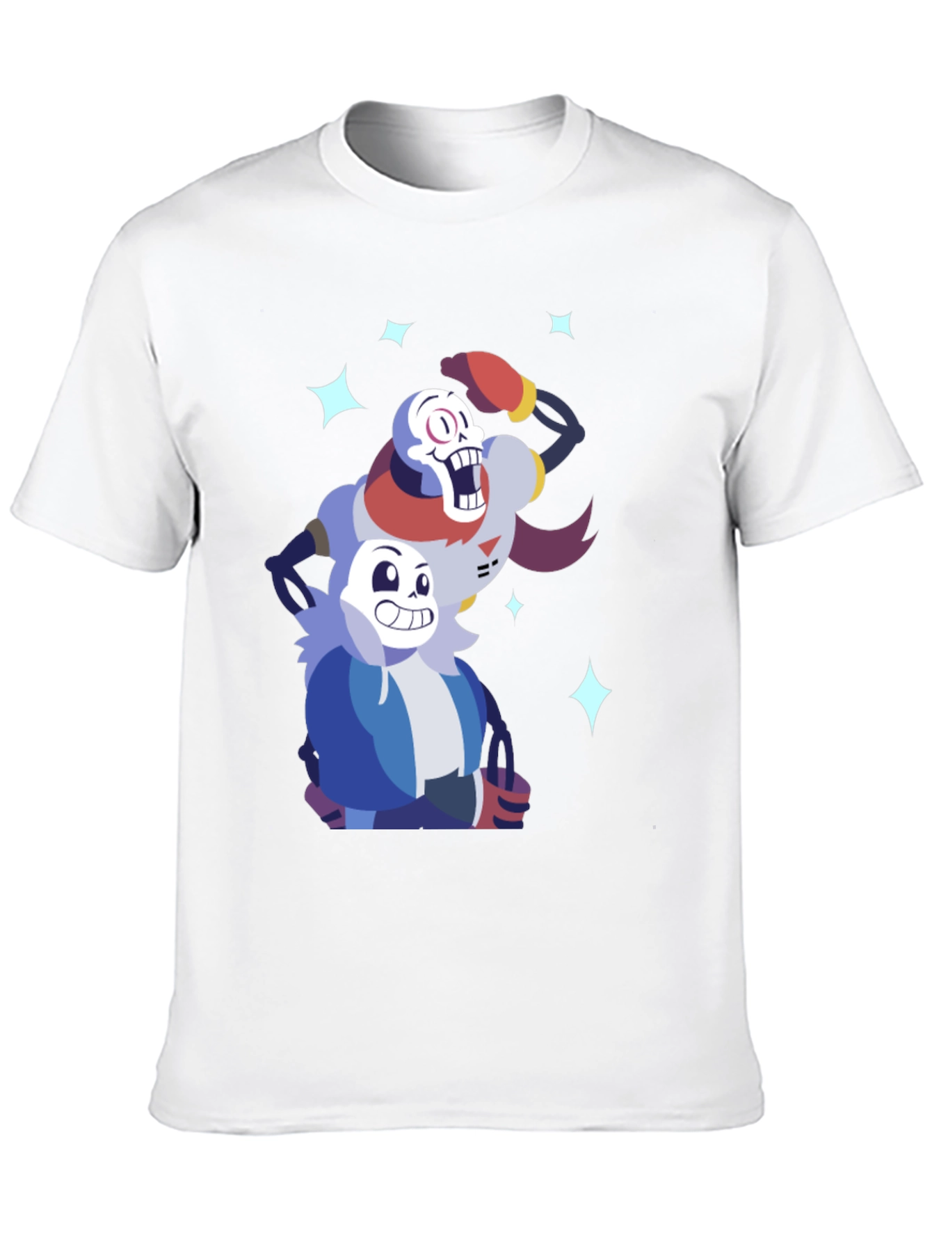 Undertale Sans and Papyrus Black Graphic Tee