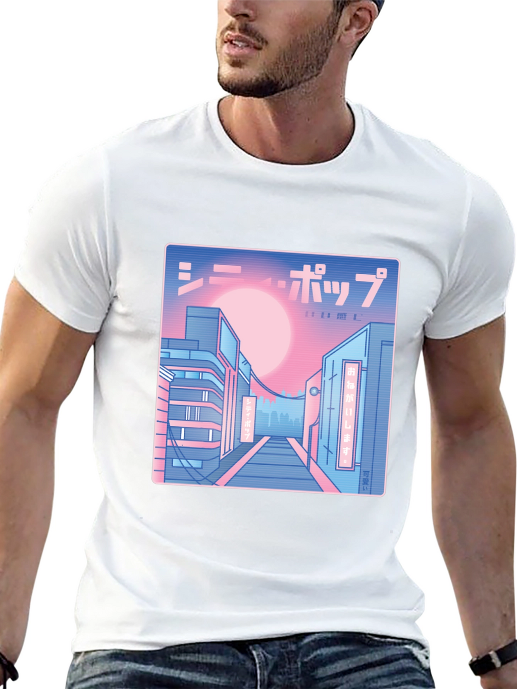 Synthwave Japan Aesthetic Graphic Tee