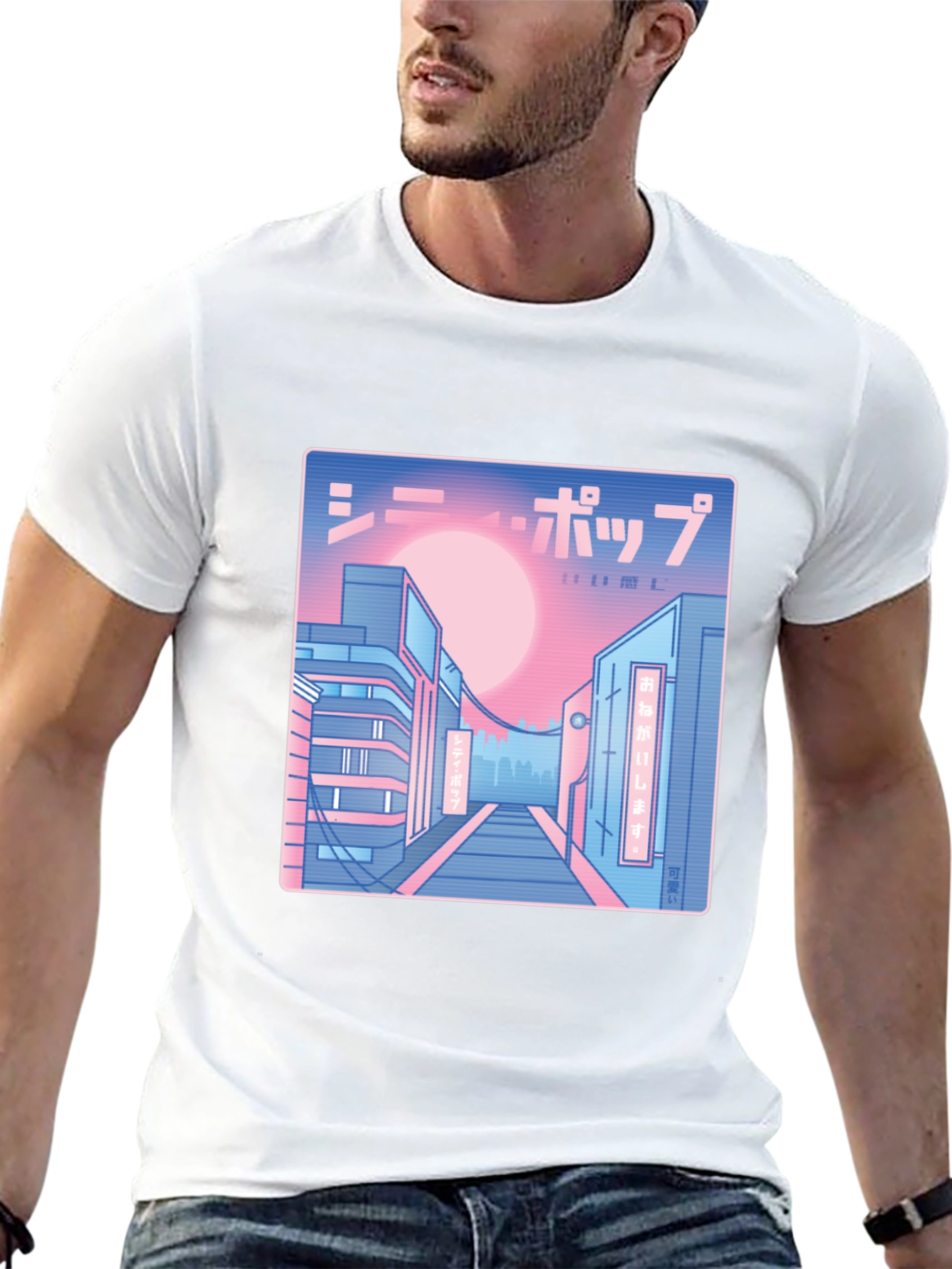 Synthwave Japan Aesthetic Graphic Tee