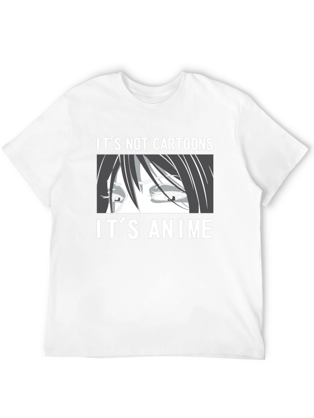 Its Not Cartoons Its Anime Black T-Shirt