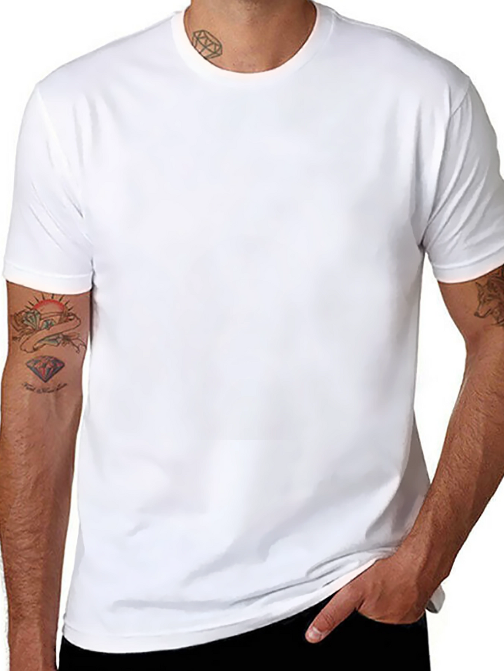 Classic Black Mens Crew Neck T-Shirt
