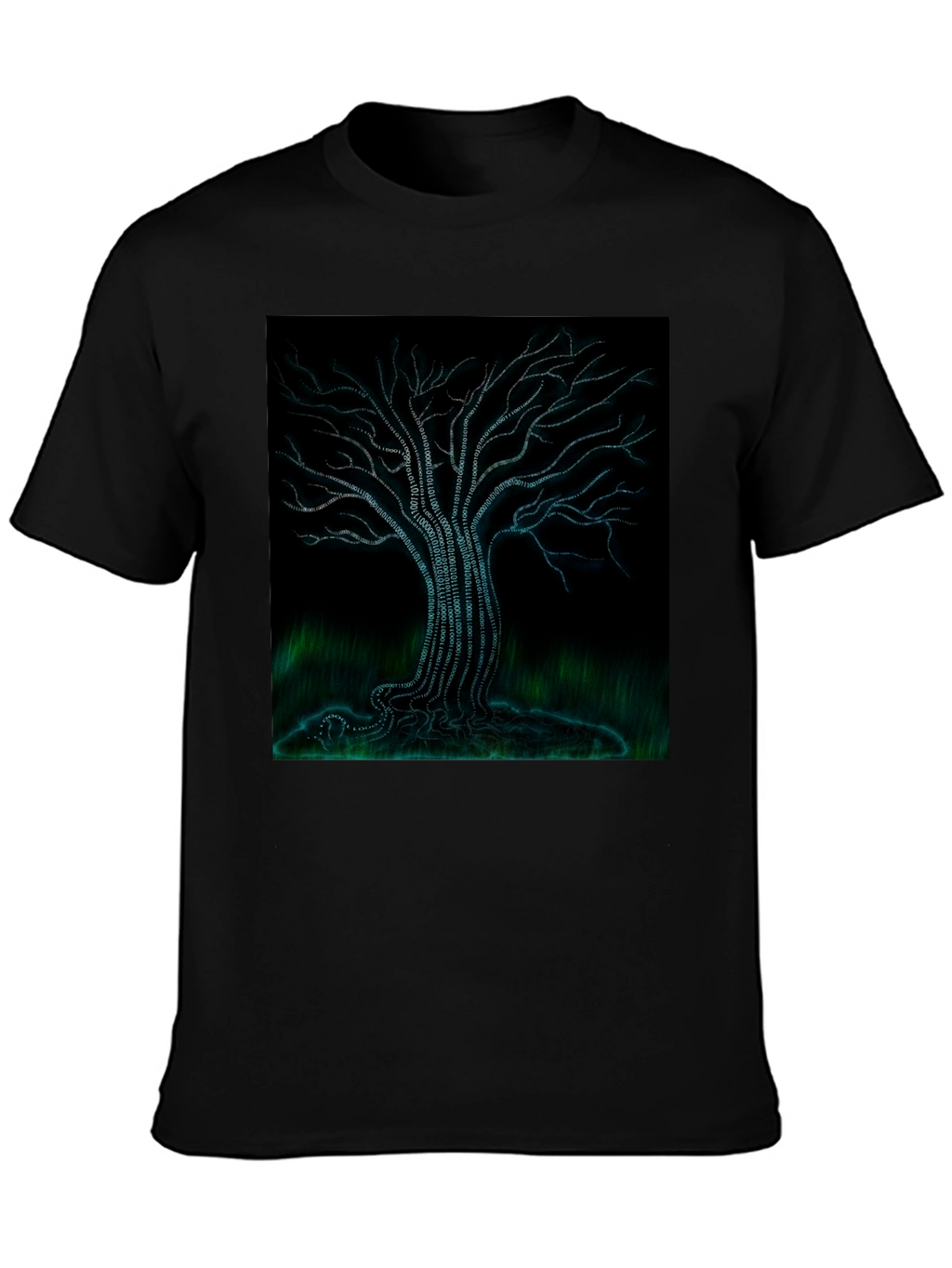 Binary Tree Graphic Tee - Black
