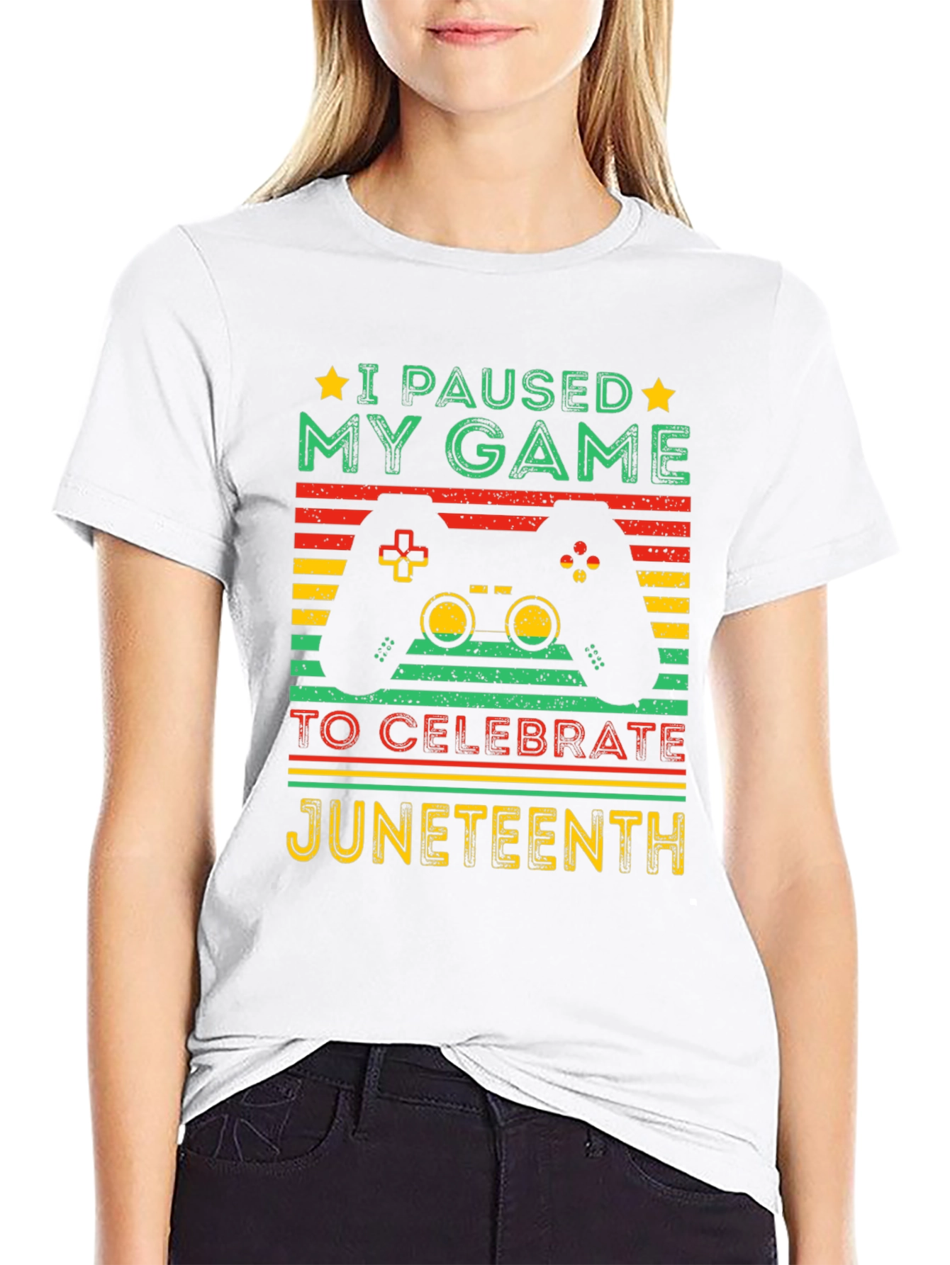 Juneteenth Gamer T-Shirt - Paused My Game
