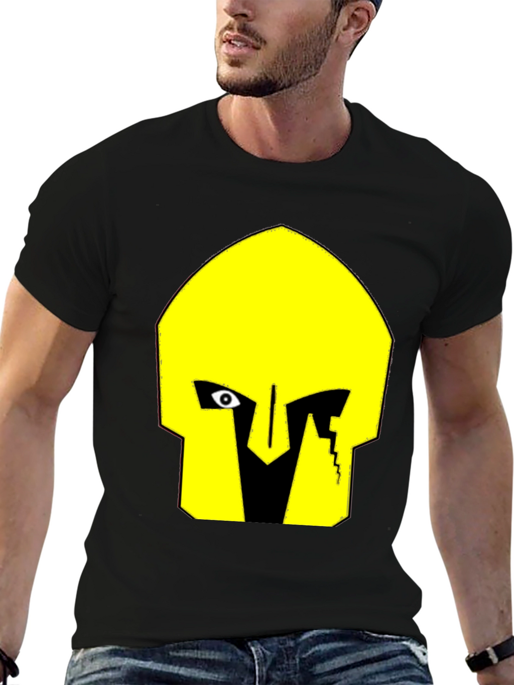 Abstract Graphic T-Shirt - Black