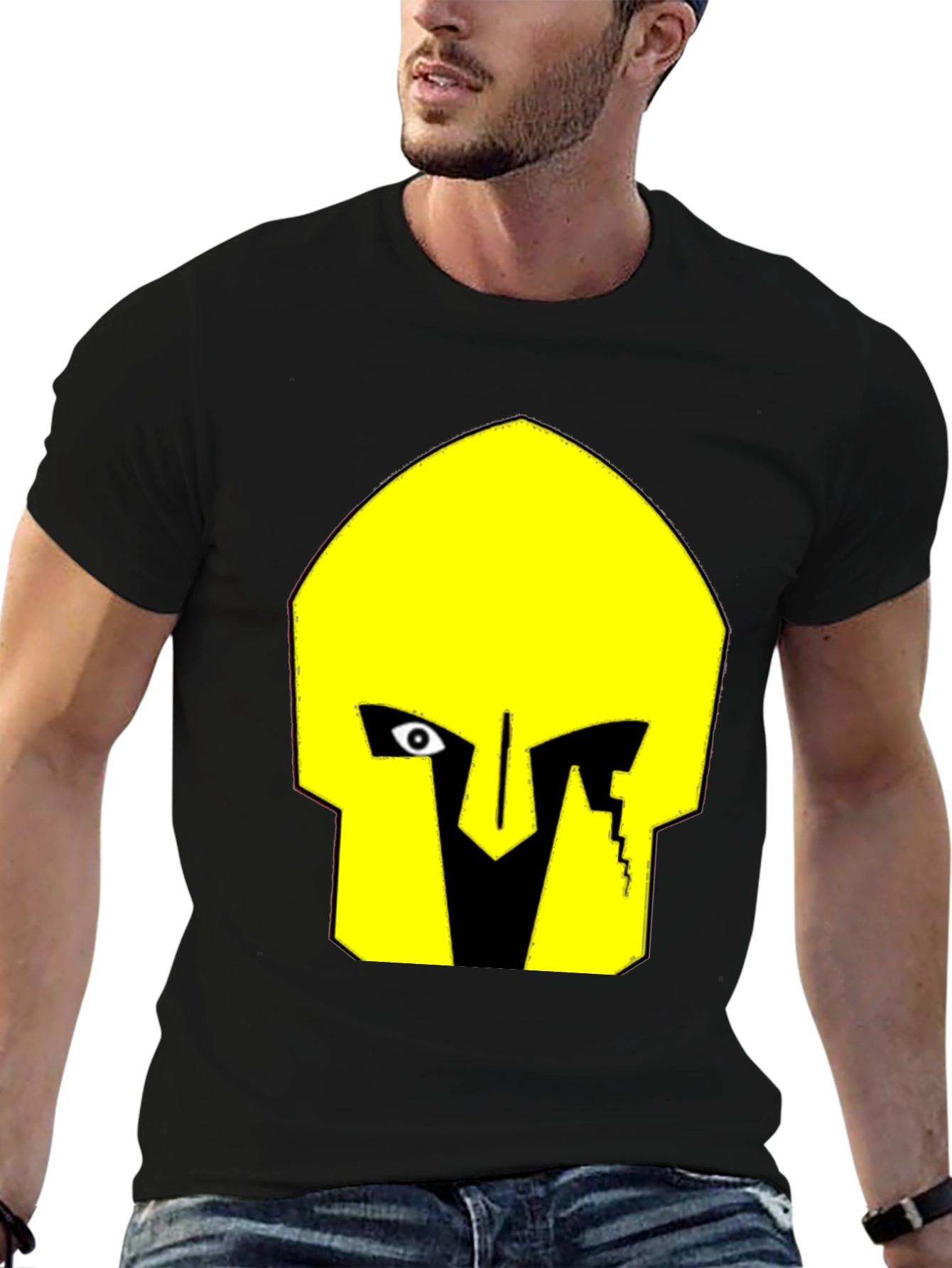 Abstract Graphic T-Shirt - Black