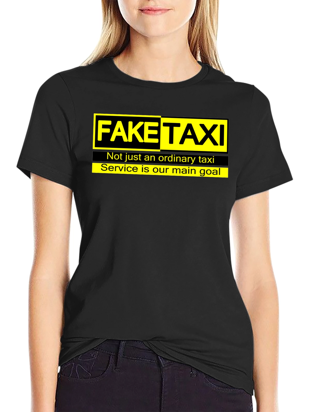Fake Taxi Graphic Tee -  Funny Slogan T-Shirt