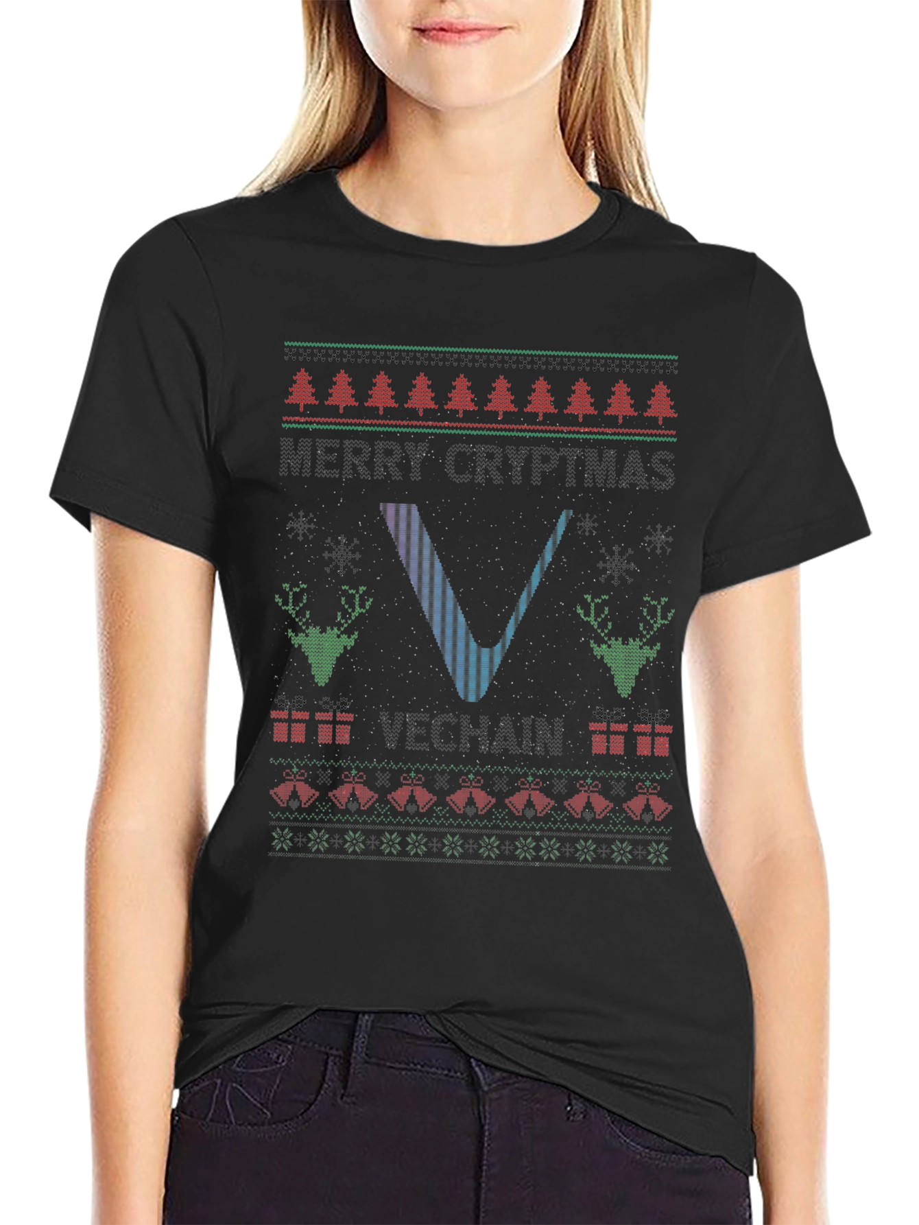 Ugly Christmas Sweater Style T-Shirt