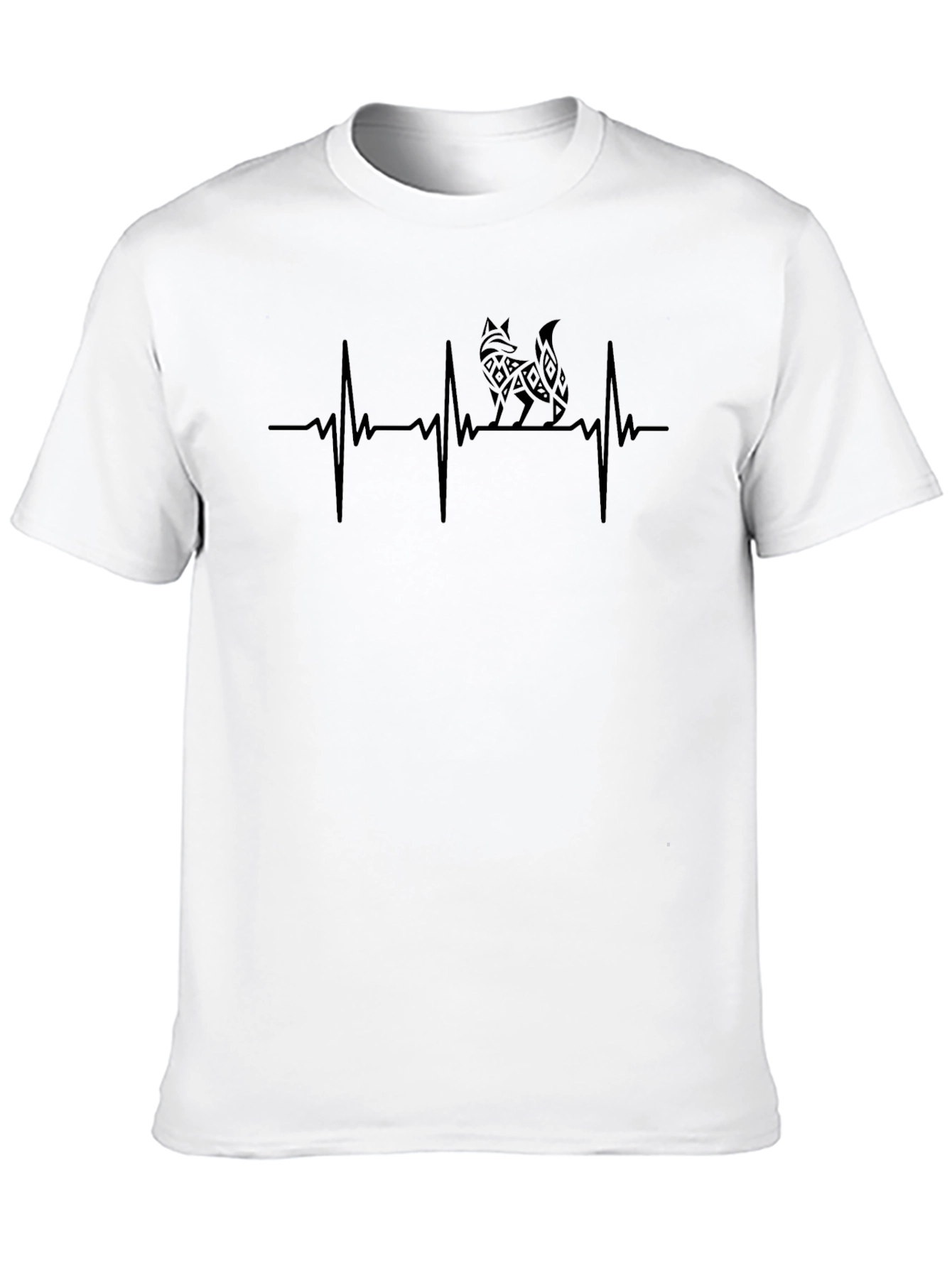 Fox Heartbeat Graphic Tee - Stylish Mens T-Shirt