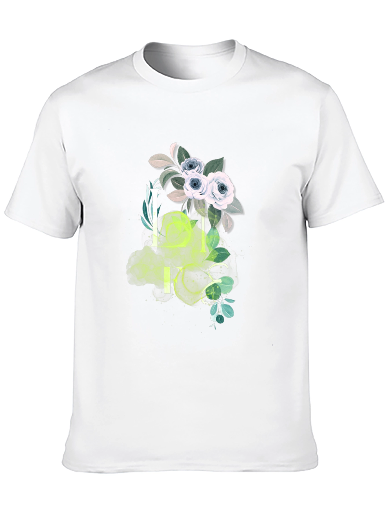 Floral Life Graphic Print Black T-Shirt