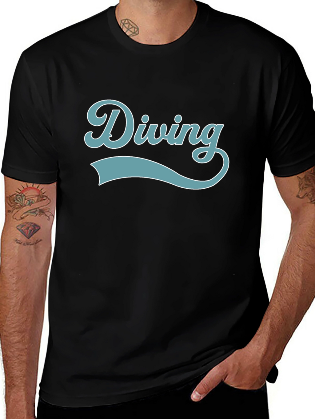 Diving Graphic T-Shirt - Retro Style