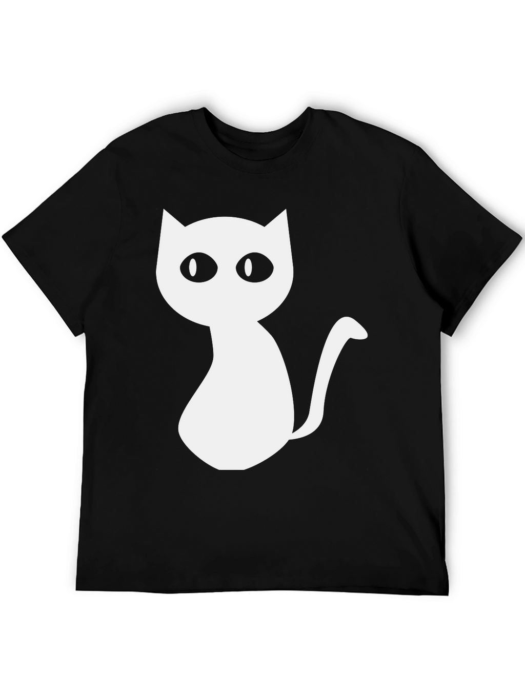 Cute Cat Graphic Tee - Unisex Black T-Shirt