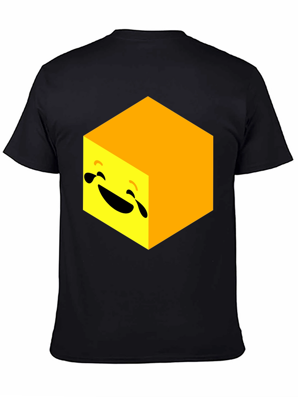 Laughing Cube Graphic Tee - Black Cotton Blend