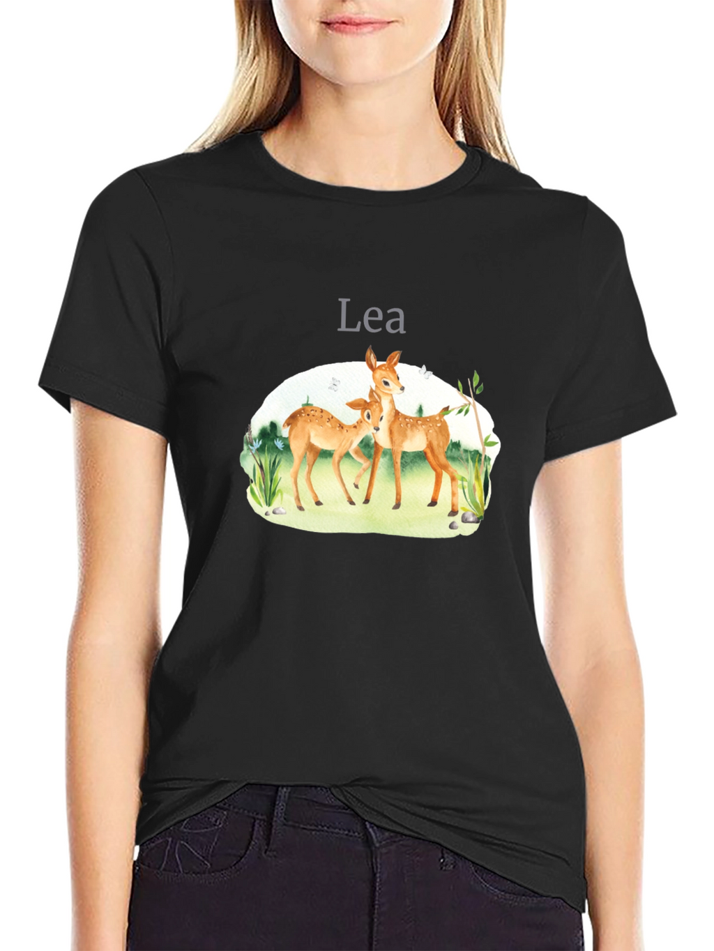 Deer Family Graphic Tee - Lea