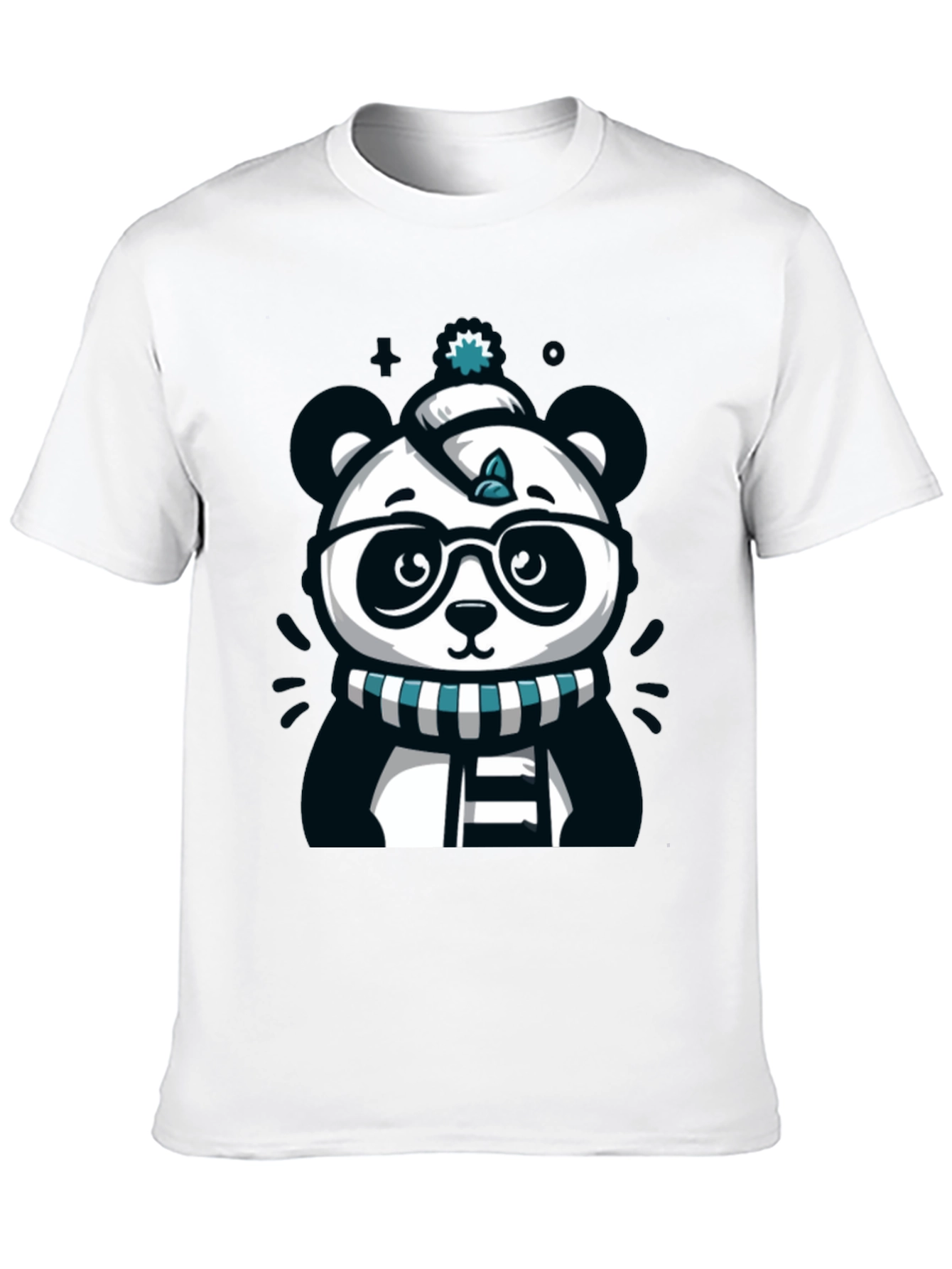 Cute Cartoon Panda Bear Graphic T-Shirt
