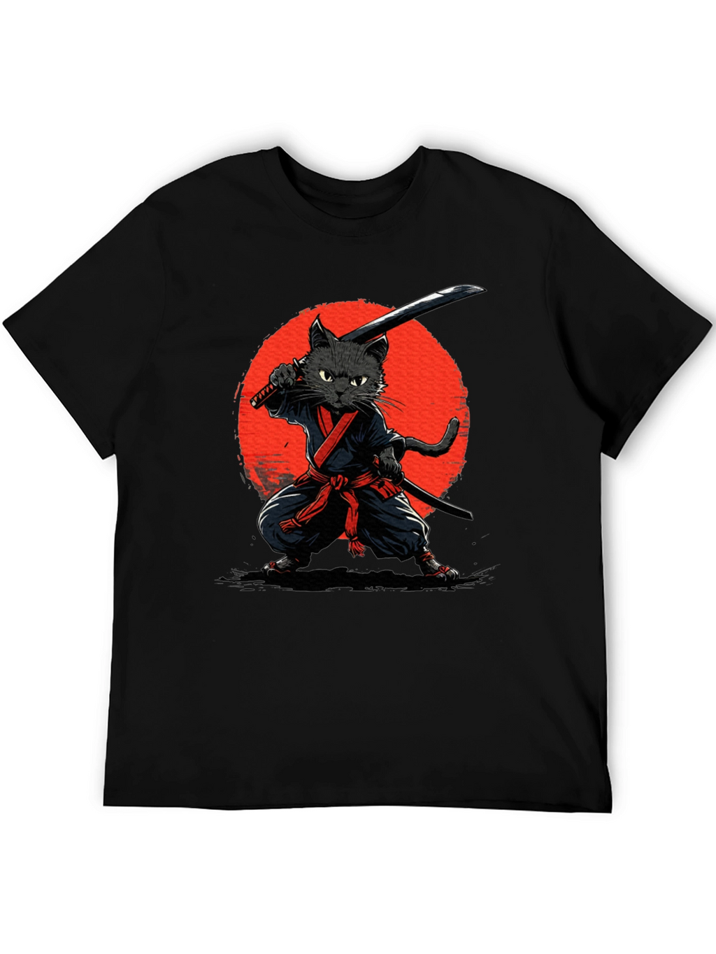 Ninja Cat Graphic T-Shirt