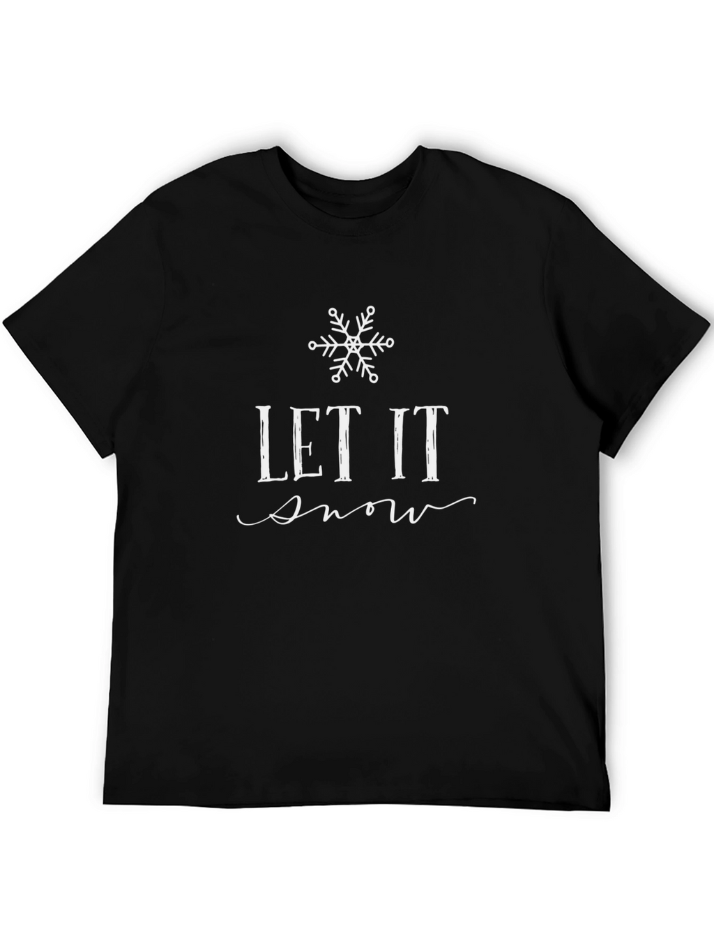 Let It Snow Holiday T-Shirt - Black