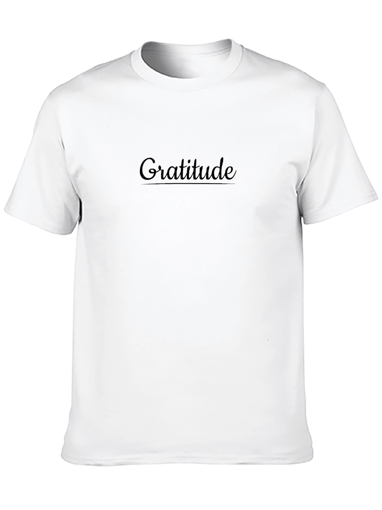 Gratitude Graphic Tee - Black Crewneck Shirt