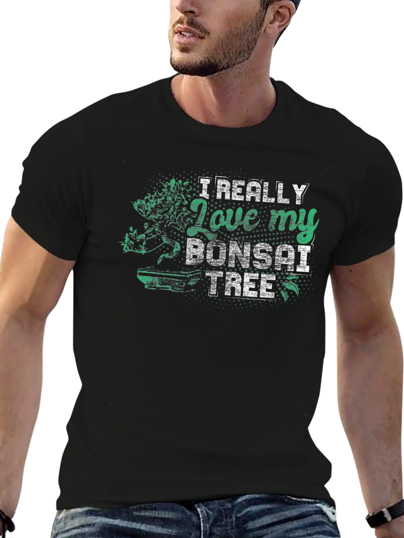 Bonsai Tree Lover Black T-Shirt