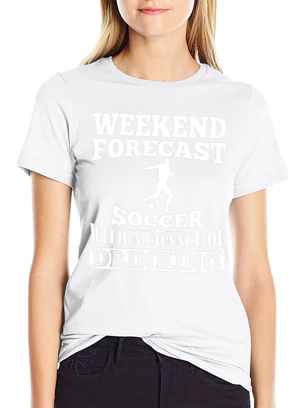 Weekend Forecast Soccer Drinking T-Shirt