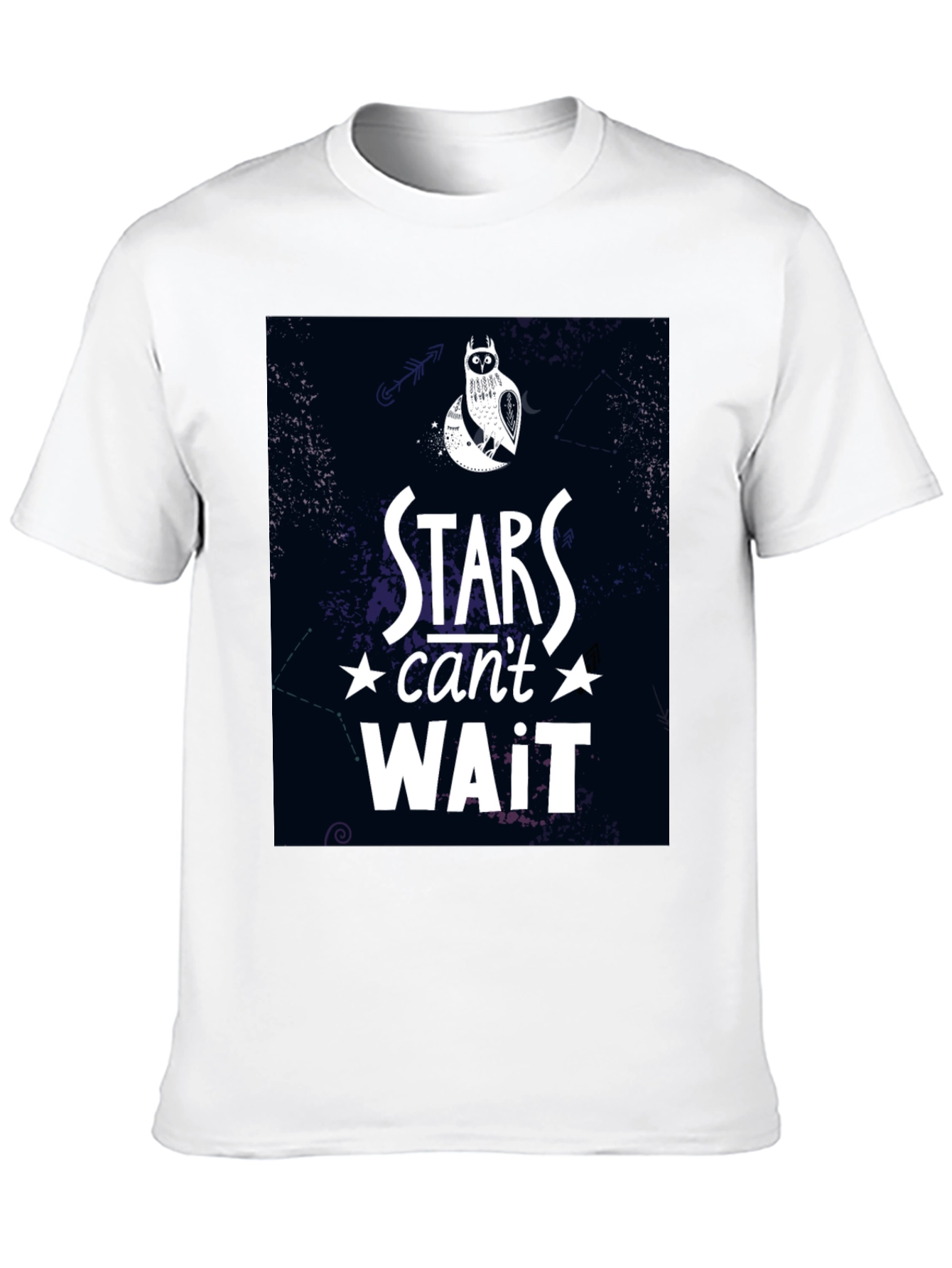 Stars Cant Wait Owl Graphic T-Shirt