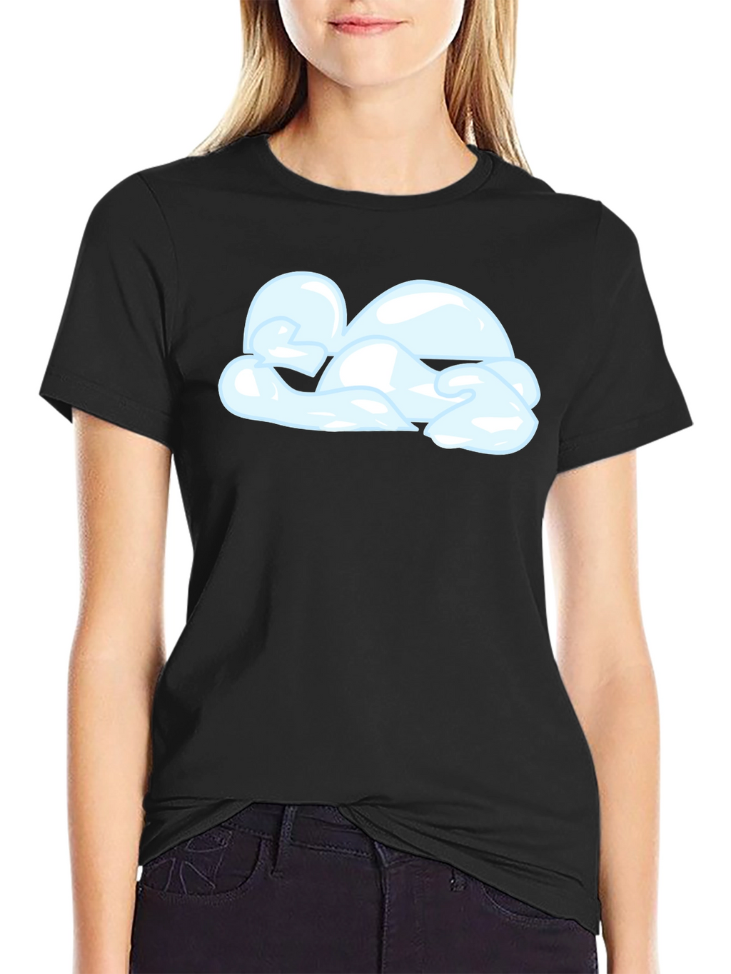 Cloud Graphic Black T-Shirt | Casual Cotton Tee