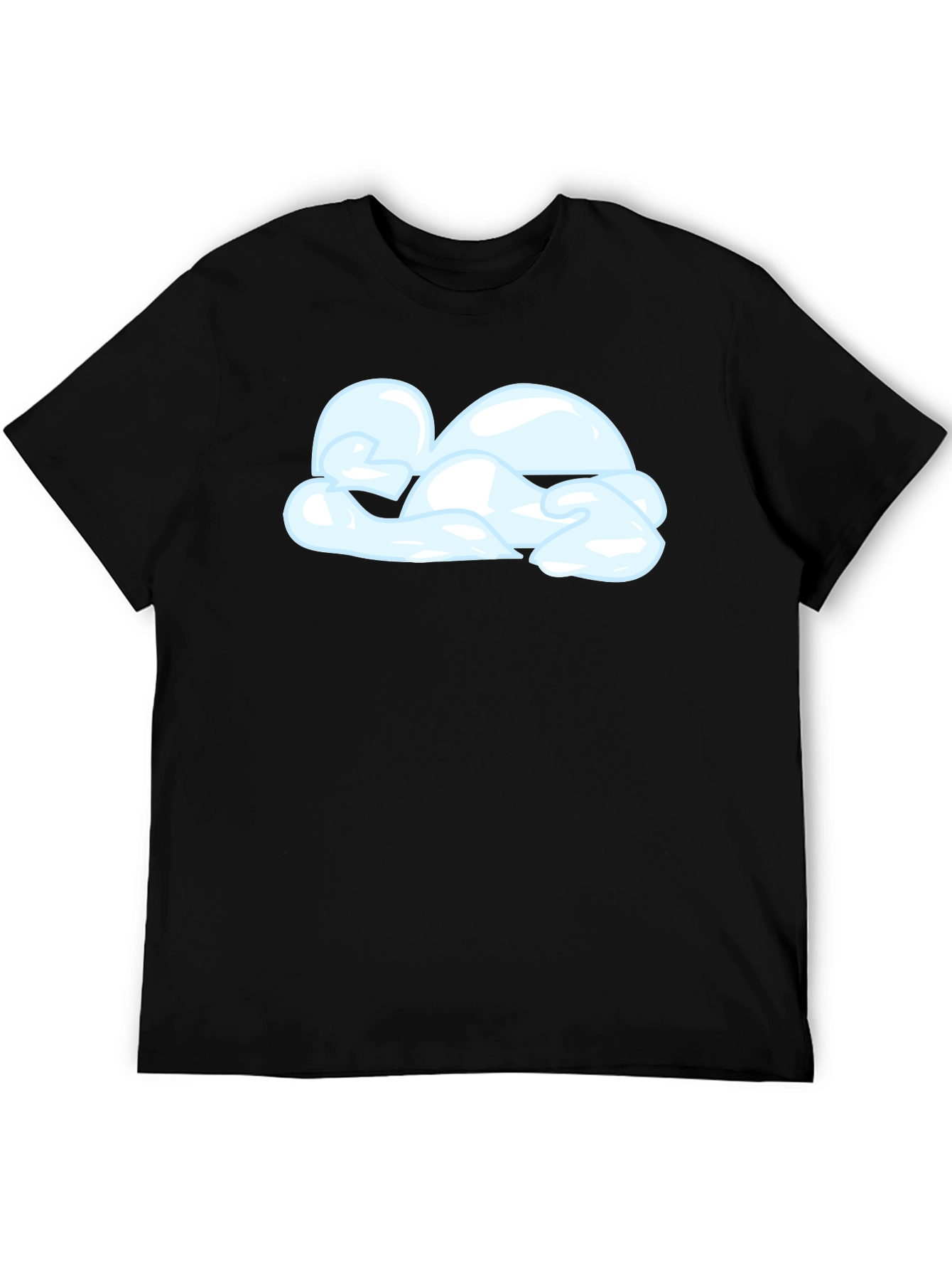 Cloud Graphic Black T-Shirt | Casual Cotton Tee